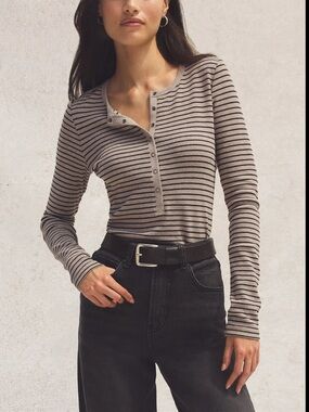Z Supply STELLA STRIPED MODAL RIB HENLEY